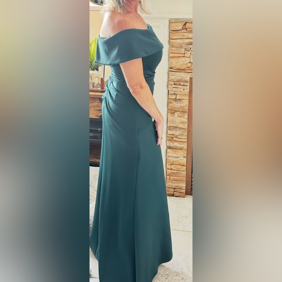 Xscape off the shoulder ruffle Gown - Picture 2 of 4